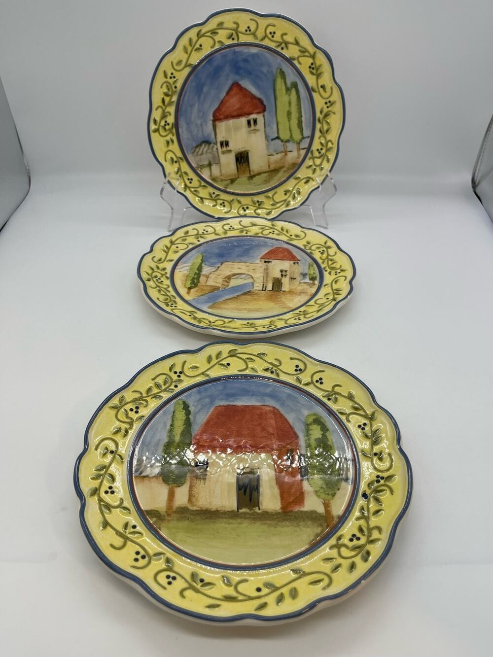 American Atelier Tuscany Village Set of 3 Salad Plates 8 1/2"